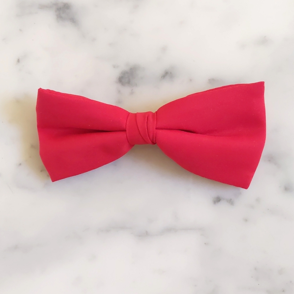 Red Bow Tie with Rust Resistant Clip.